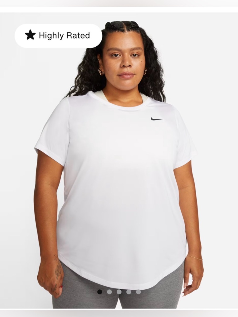 Nike Women's White Dri-FIT The Nike Tee Shirt Size 0x